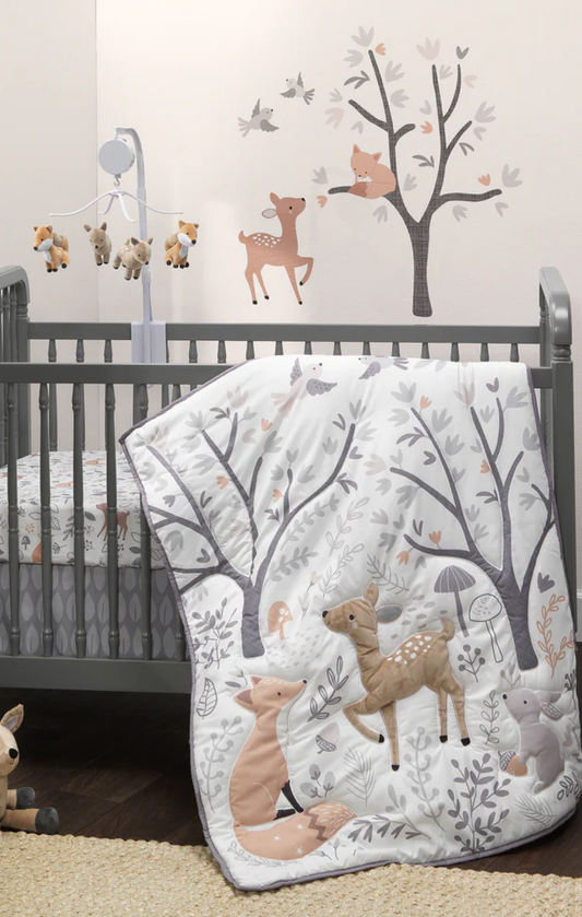 Deer Park Woodland 3 Pc Nursery Bedding Set By Bedtime Originals