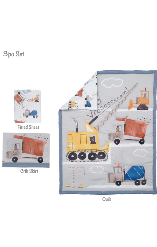 Construction Zone 3 Piece Truck Nursery Set By Bedtime Originals