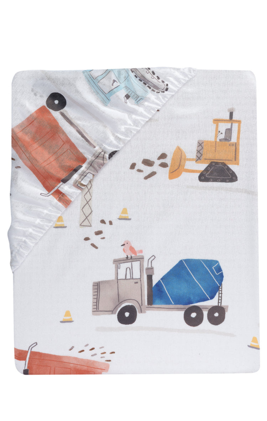 Construction Zone Fitted Crib Sheet By Bedtime Originals