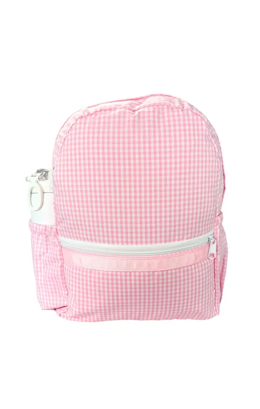 Pink Gingham Medium Backpack