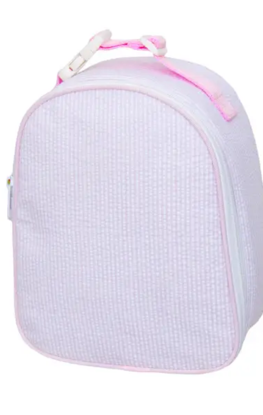 Pink Seersucker Stripe Lunchbox