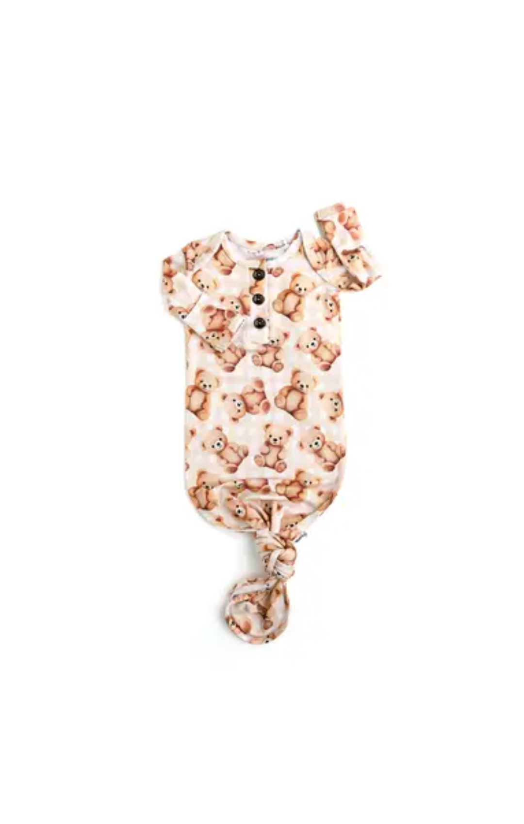 Teddy Newborn Gown