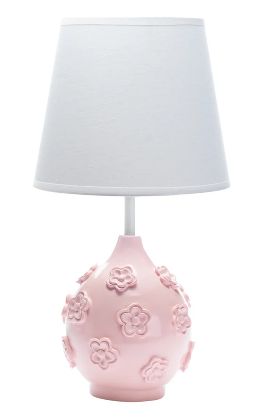Signature Baby Pink Floral Nursery Lamp By Lambs & Ivy