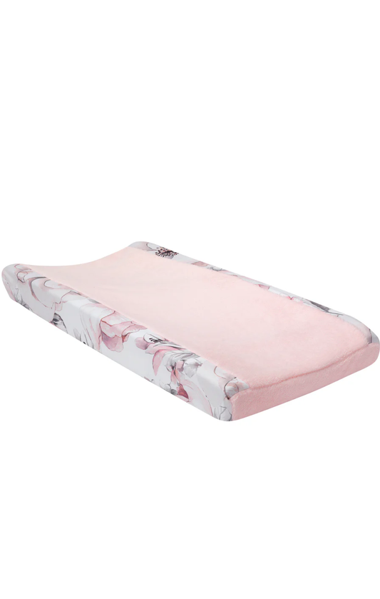 Floral Minky Changing Pad Cover By Lambs & Ivy