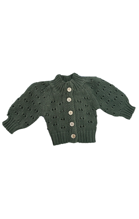 Pointelle Knitted Cardigan