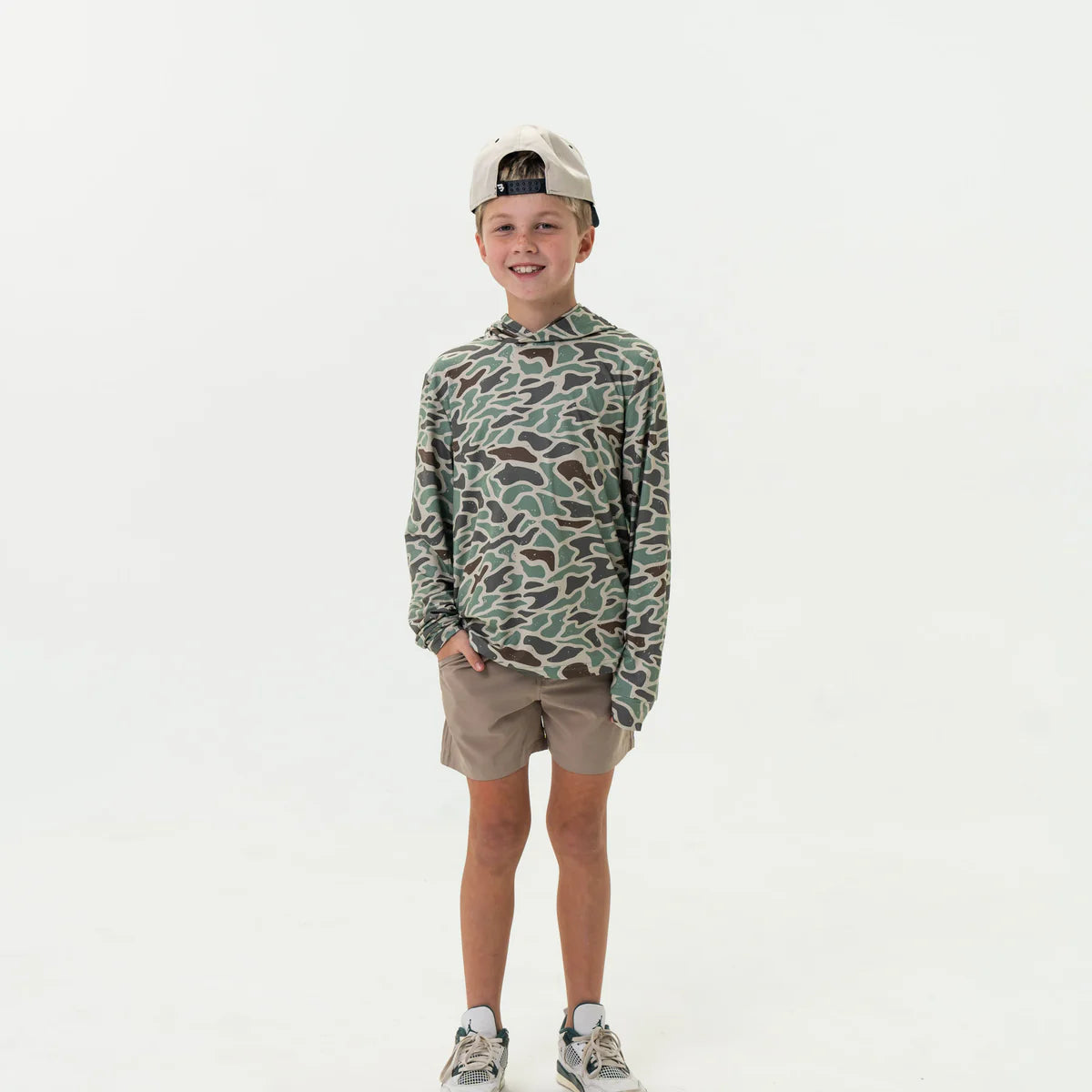 Youth Performance Hoodie - Retro Duck Camo