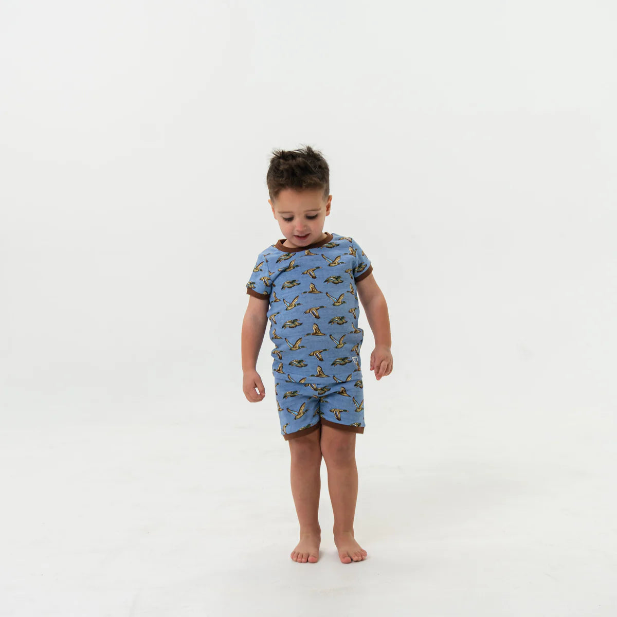 Youth Sleep Short Set- Jumbo Mallards Blue