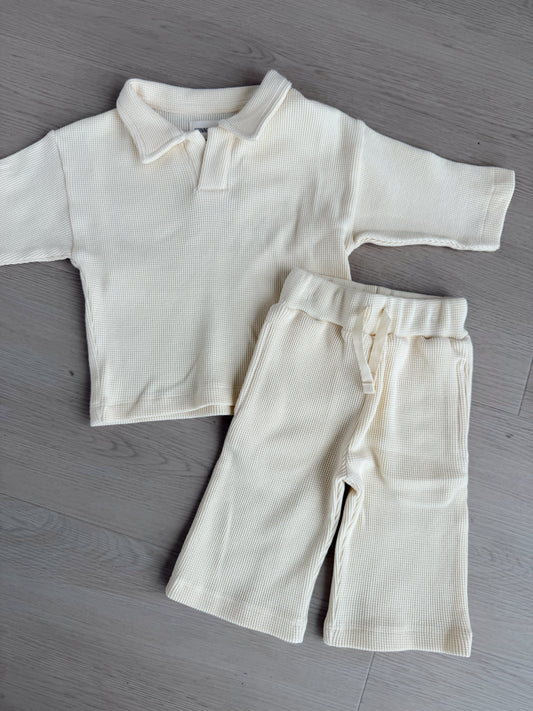 Emerson Top & Pant Knit Set Vanilla