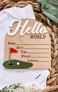 Load image into Gallery viewer, Hello World Birth Stat Sign - Golf
