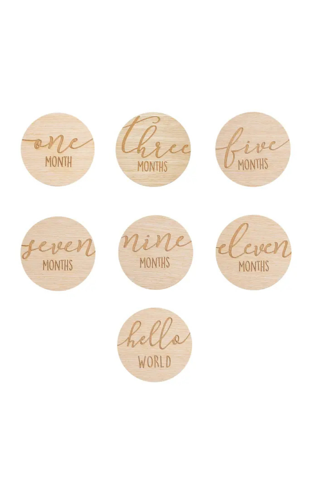 Wooden Reversible Monthly Milestone Photo Prop