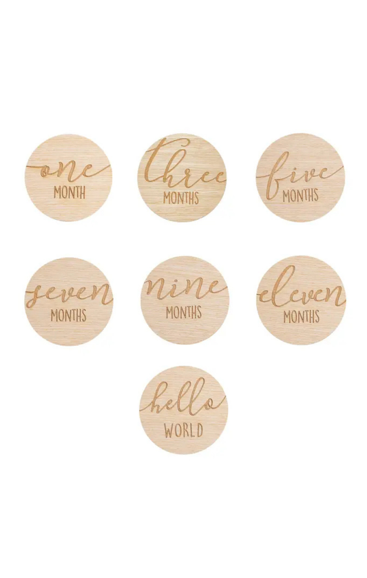 Wooden Reversible Monthly Milestone Photo Prop
