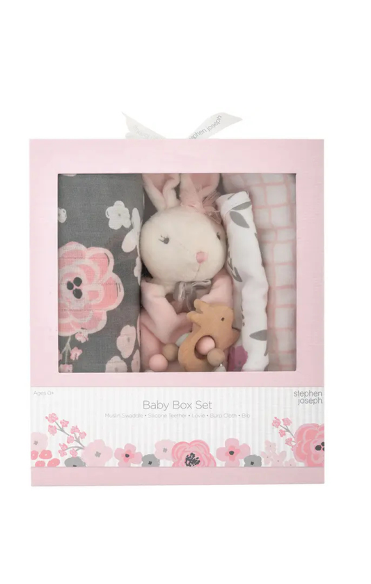 Baby Box Set- Charcoal Flower