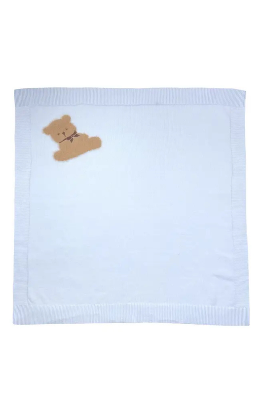 Blue Bear Knit Blanket