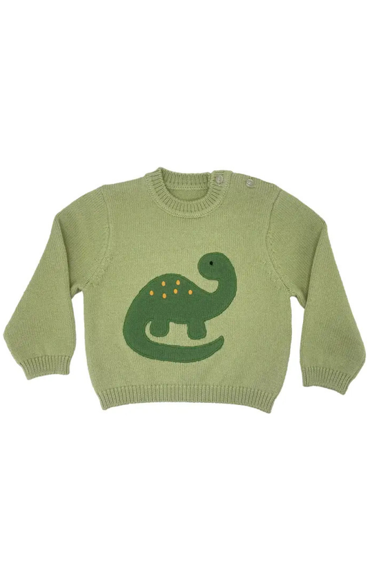Dinosaur Applique Knit Sweater