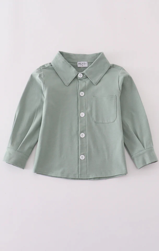 Sage Button Down Shirt