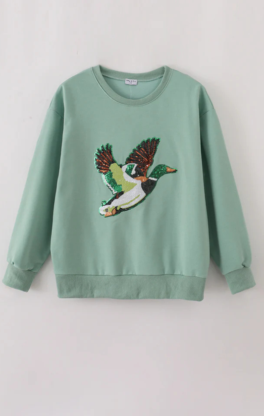 Duck Sequin Kid Sweatshirt
