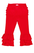 Load image into Gallery viewer, Baby Girls Red Ruffle Flare Pants
