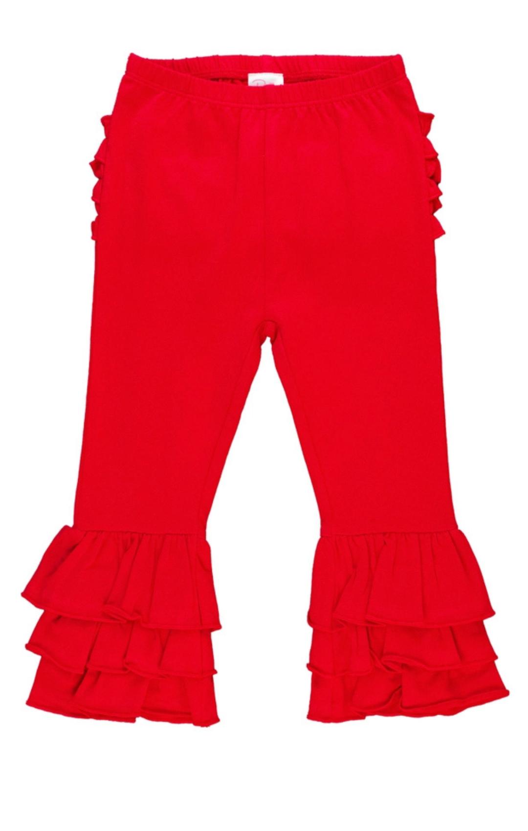 Baby Girls Red Ruffle Flare Pants