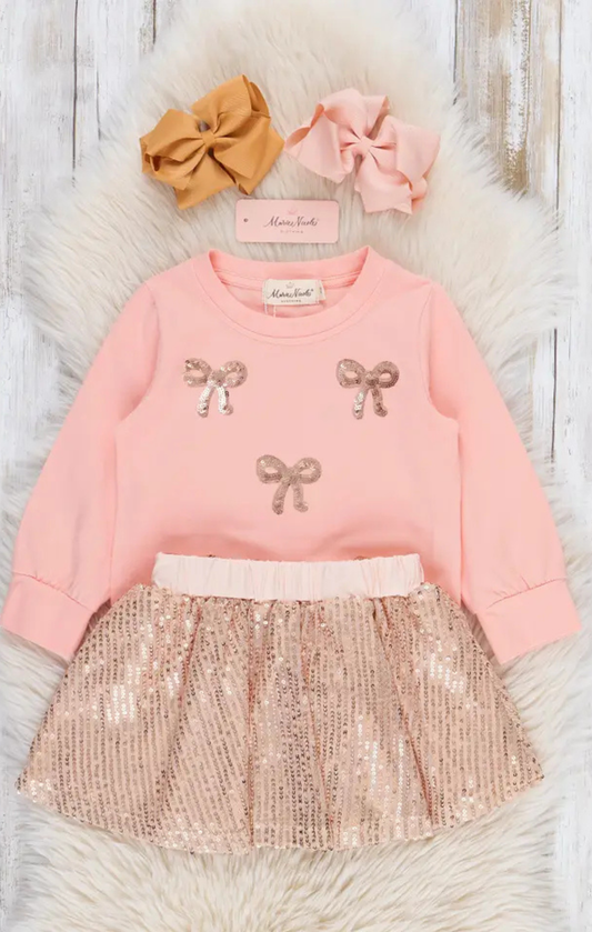 Sparkle Bow Tulle Skirt Outfit
