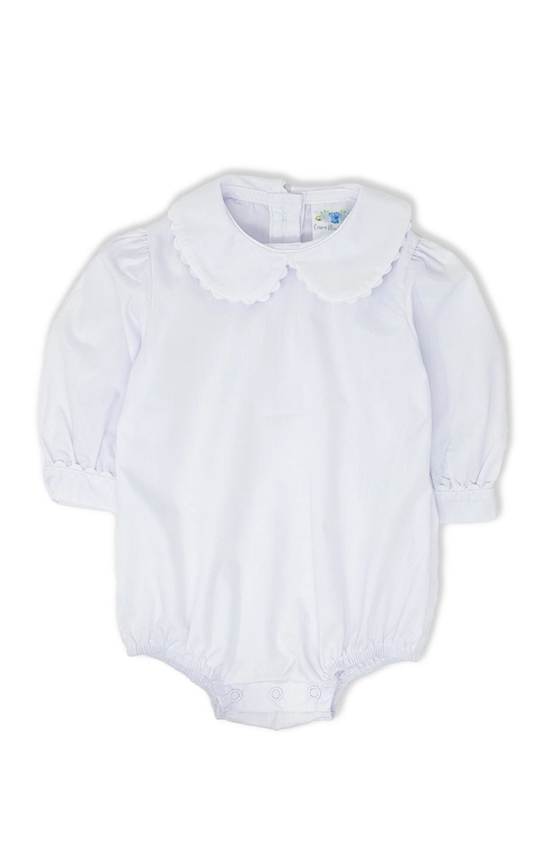 Girls Long Sleeve Peter Pan Collar Bodysuit