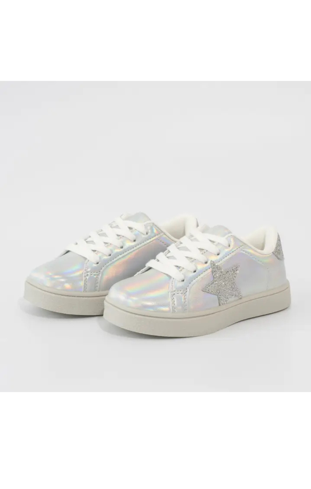 Girls Sparkle Star Sneaker - Holographic
