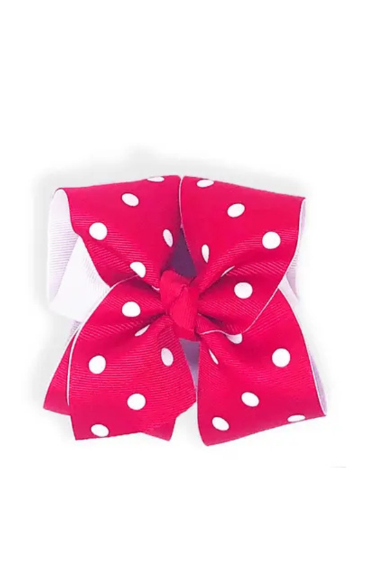 Double Layer Bow Red Polka Dot