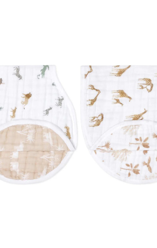 Aden+Anais Safari Dreams Organic Burpy Bibs 2-Pack