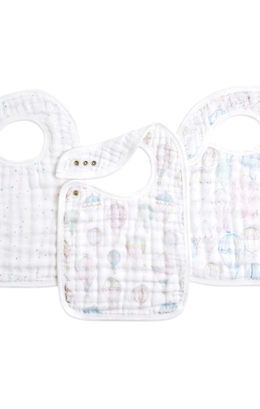 Aden+Anais Above the Clouds Organic Snap Bibs 3-Pack