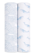 Load image into Gallery viewer, Aden+Anais Oceanic Organic Swaddles 2-Pack
