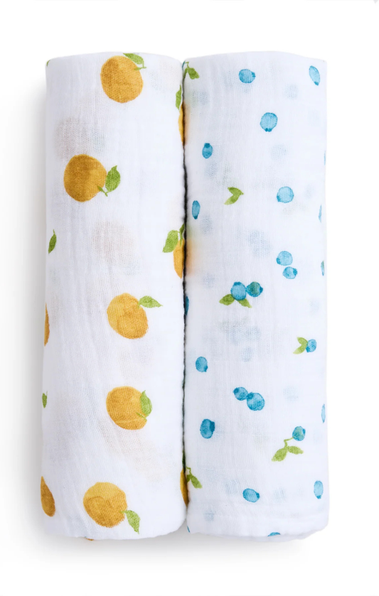 Aden+Anais Fresh Fruit Organic Swaddles 2-Pack