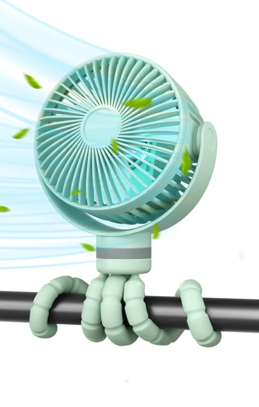 Momcozy Green Handheld Cooling Fan For Travel
