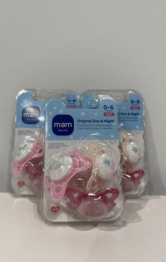 Mam Day & Night Paci 0-6 Month 3-Pack