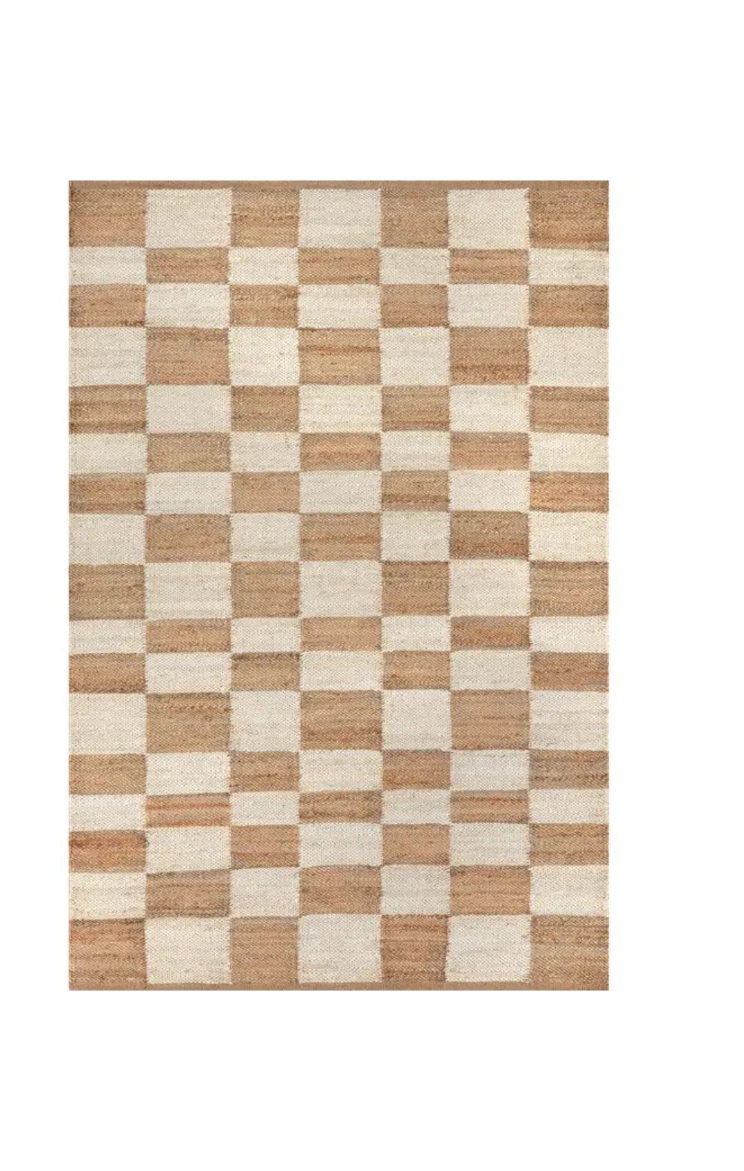 Izara Checkered Jute Area Rug 5X8