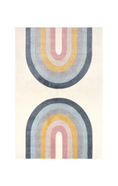 Load image into Gallery viewer, Jerri Double Half Rainbow Area Rug 5' 3" x 7' 7"
