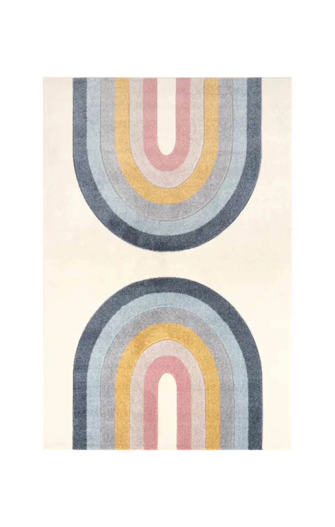 Jerri Double Half Rainbow Area Rug 5' 3" x 7' 7"