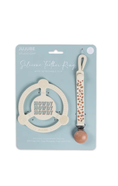 Load image into Gallery viewer, Silicone Teether Ring W/ Clip - Howdy Partner Blu
