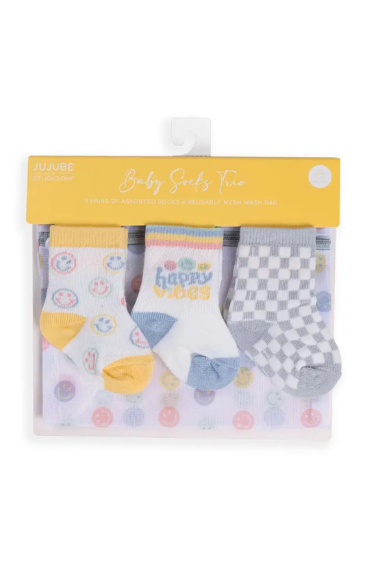 Baby Socks Trio Happy Baby Vibes