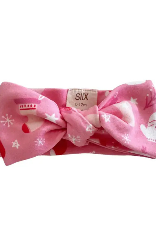 Pink Reindeer Organic Bow One Size