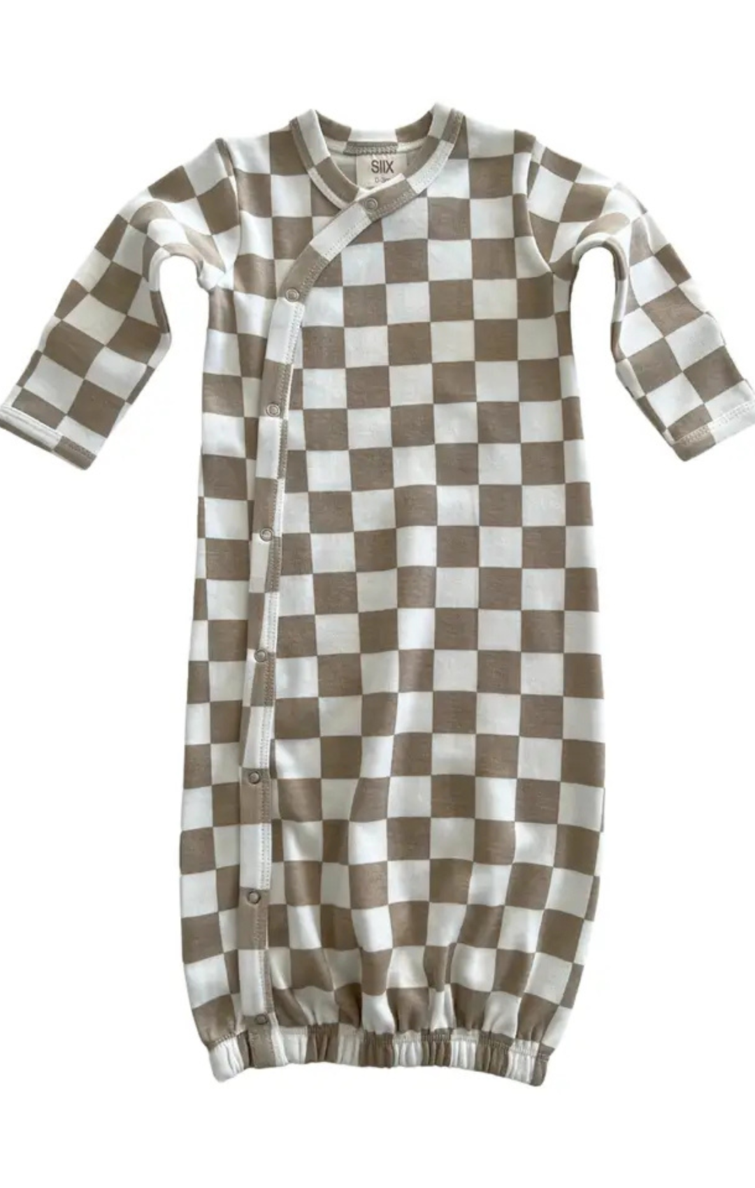 Tiramisu Checkerboard Organic Gown One Size
