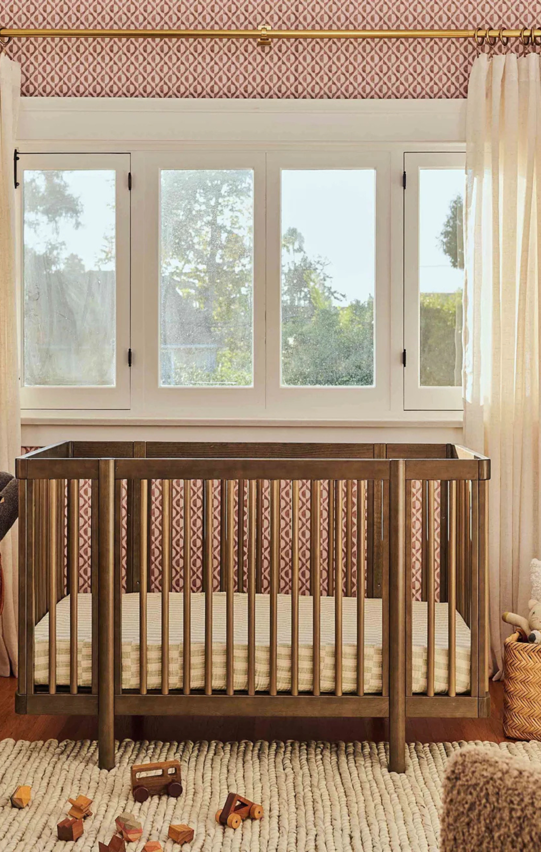 Babyletto Natural Walnut Pogo 8-in-1 Convertible Crib