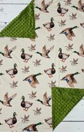 Load image into Gallery viewer, Olive Minky Baby Duck Blanket

