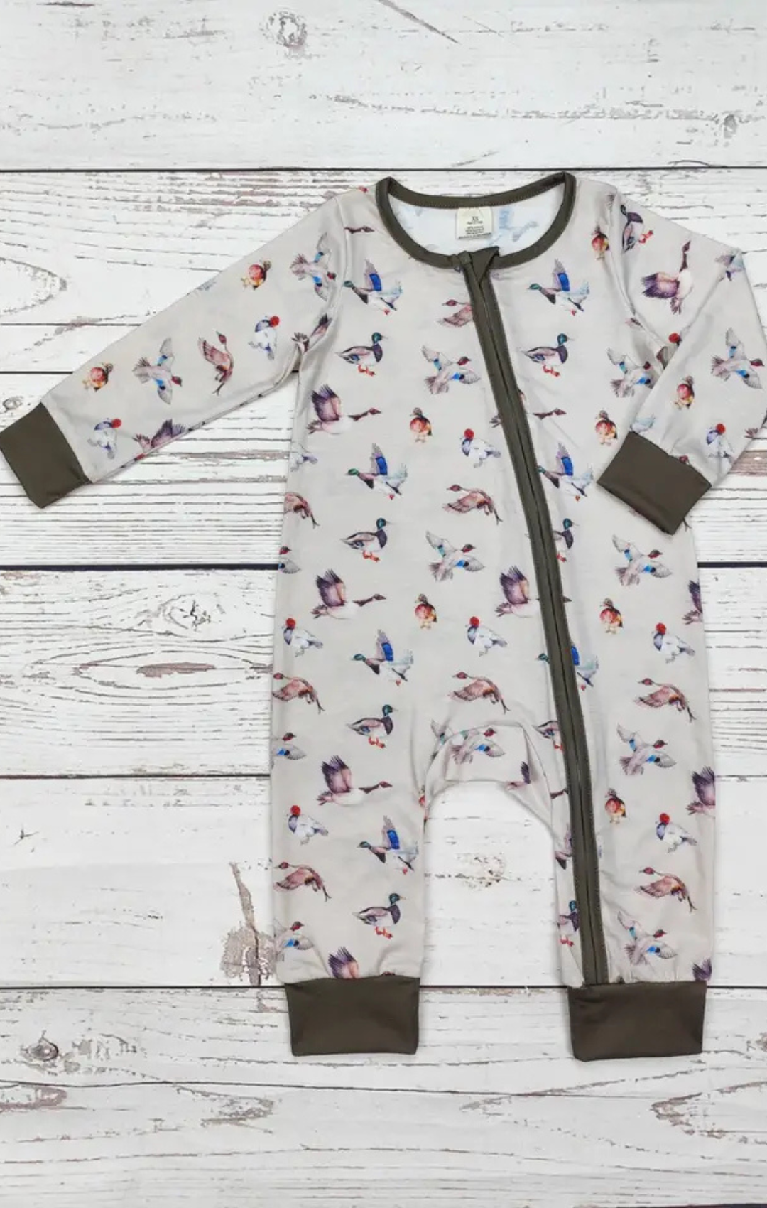 Baby Boy Duck Printed Zippy Sleeper