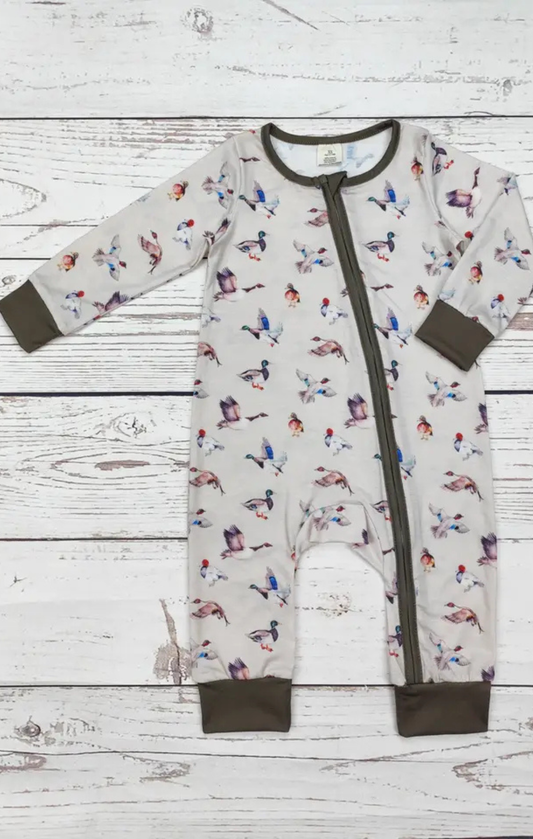 Baby Boy Duck Printed Zippy Sleeper