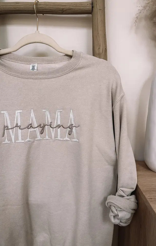 Praying Mama Embroidered Sweatshirt