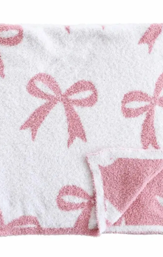 CuddleLane Bows Luxe Blankets