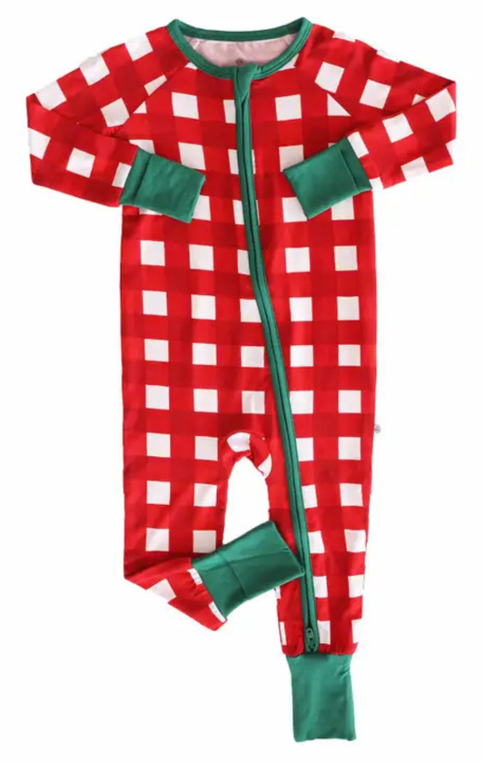 Christmas Bamboo Convertible Zip Romper