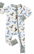 Load image into Gallery viewer, Blue Boot Scootin' Convertible Zip Romper
