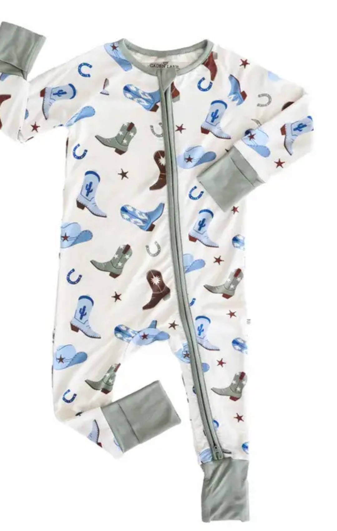 Blue Boot Scootin' Convertible Zip Romper