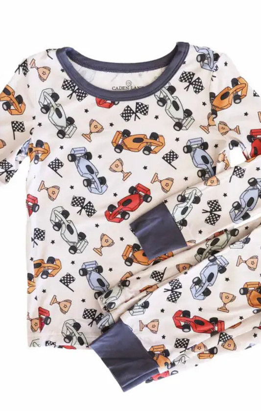 Two Piece Pit Crew  Pajama Set