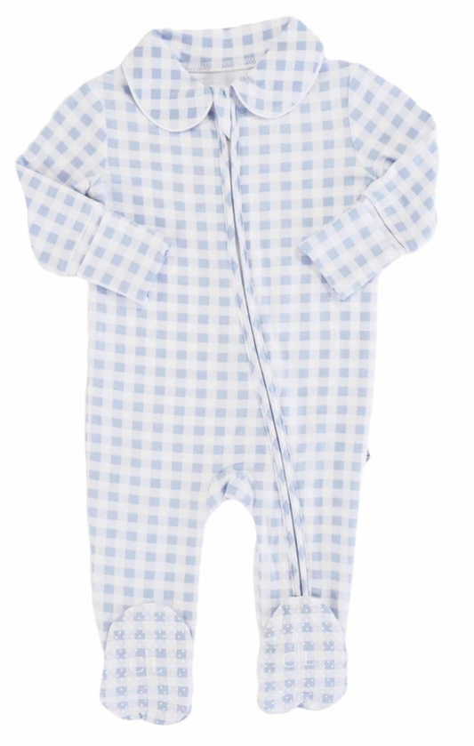 Peter Pan Collar Zipper Footie
